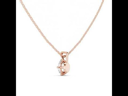 14K White Gold Oval Lab-Grown Diamond Pendant for Women | Anniversary Gift | Pure Carat