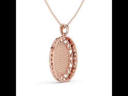 18K White Gold Round Lab-Grown Diamond Pendant for Women | Wedding Wear | Pure Carat