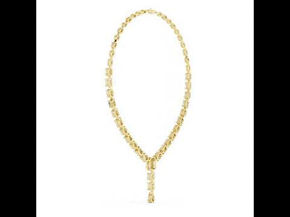 14k White Gold Pear Emerald Oval Radiant Lab-Grown Diamond Engagement Necklace | Pure Carat