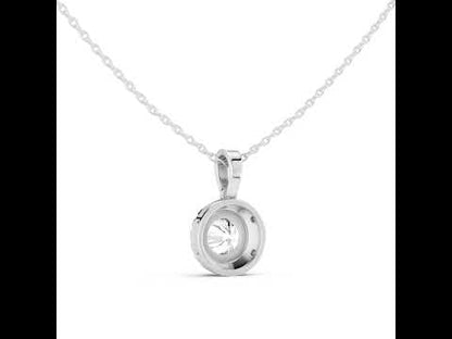 18K Yellow Gold Round Lab-Grown Diamond Pendant for Women | Office Wear | Pure Carat