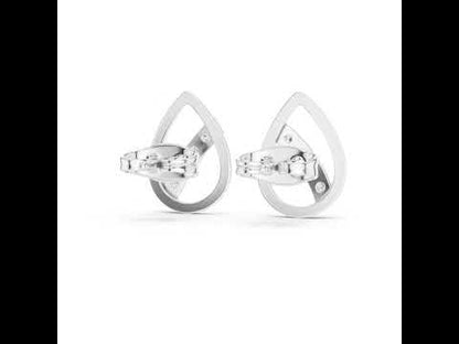 14K White Gold Round Lab-Grown Diamond Everyday Wear Earrings for Women | Pure Carat