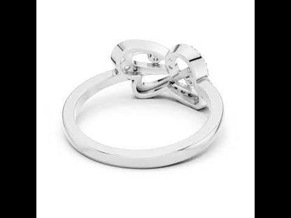 14K Yellow Gold Round Lab-Grown Diamond Drop Ring for Women | Office Wear | Pure Carat