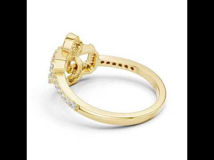 18K White Gold Round Lab-Grown Diamond Engagement Ring for Women | Pure Carat