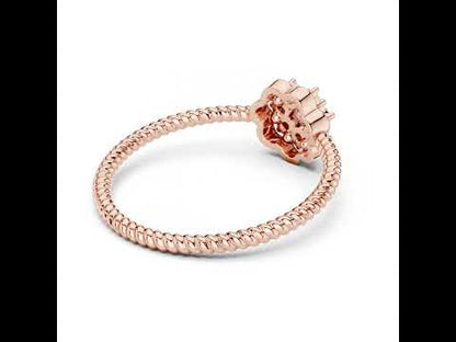 18K Yellow Gold Round Lab-Grown Diamond Engagement Ring for Women | Pure Carat