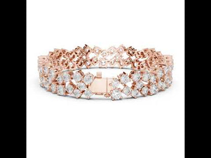 18k Yellow Gold Pear/Oval/Marquise/Emerald Lab-Grown Diamond Anniversary Bracelet | Pure Carat