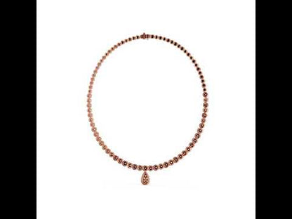 14k Yellow Gold Round Lab-Grown Diamond Bridal Necklace for Women | Pure Carat