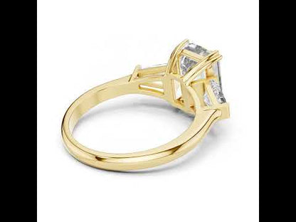 18K White Gold Princess Diamond Stud Ring for Women Party Wear Pure Carat