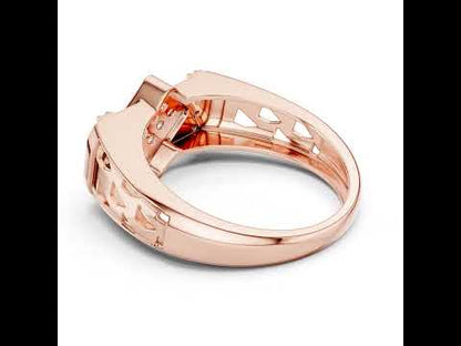 18K Rose Gold Round Lab-Grown Diamond Solitaire Ring for Women | Party Wear | Pure Carat