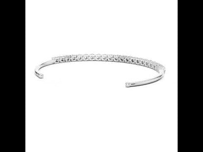14K White Gold Round Lab-Grown Diamond Bridal Bracelet - Pure Carat