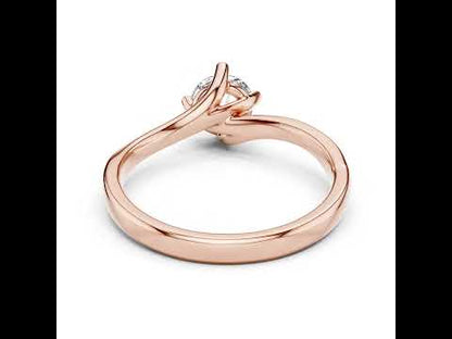 18K White Gold Round Lab-Grown Diamond Engagement Ring for Women | Pure Carat