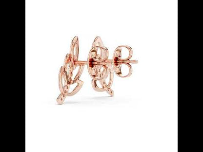 18K Yellow Gold Round Lab-Grown Diamond Earrings for Women | Wedding Wear | Pure Carat