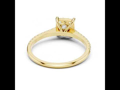 Pure Carat 14K Yellow Gold Ring with Round Lab-Grown Diamond – Women’s Office Jewellery