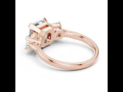 14K Yellow Gold Radiant & Emerald Lab-Grown Diamond Ring for Women | Everyday Wear | Pure Carat
