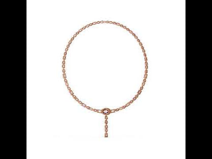 18k White Gold Oval/Emerald/Marquise/Pear Lab-Grown Diamond Wedding Necklace | Pure Carat