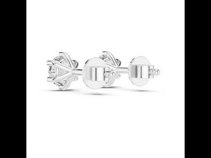 14K Yellow Gold Round Lab-Grown Diamond Drop Earrings | PureCarat