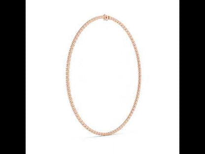 18k Yellow Gold Round Lab-Grown Diamond Bridal Necklace for Women | Pure Carat