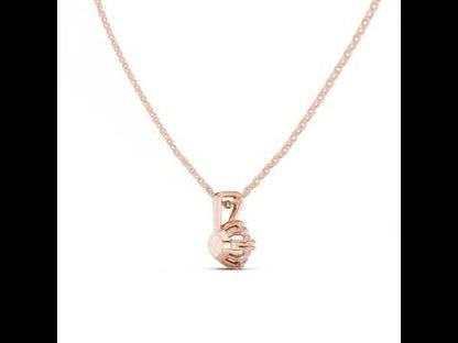 18K Yellow Gold Round Lab-Grown Diamond Pendant for Women | Bridal Wear | Pure Carat
