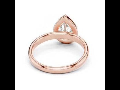 14K Yellow Gold Pear & Round Lab-Grown Diamond Wedding Ring – Pure Carat