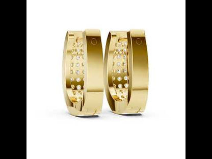 14K Yellow Gold Bridal Drop Earrings with Round Lab-Grown Diamonds - Pure Carat