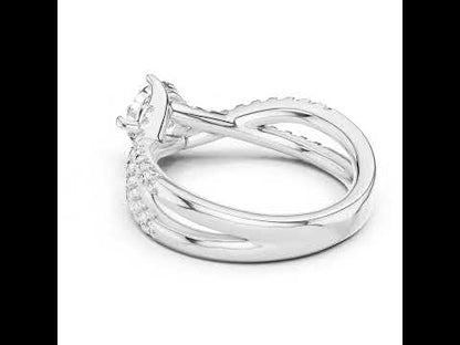 14K Yellow Gold Round Lab-Grown Diamond Drop Ring for Women | Everyday Wear | Pure Carat