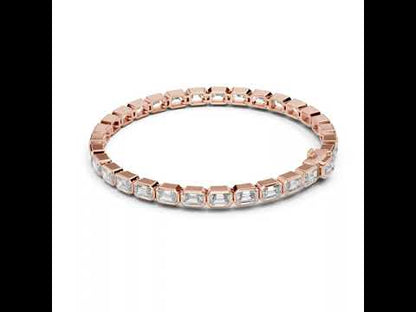 Emerald Lab-Grown Diamond Bracelet in 14K White Gold - Bridal Jewellery - Pure Carat