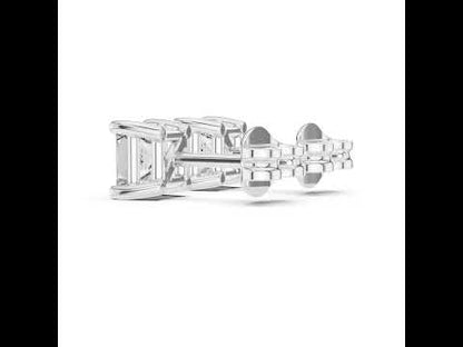 18K Yellow Gold Princess Lab-Grown Diamond Earrings for Women | Wedding | Pure Carat