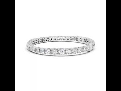Round Lab-Grown Diamond Bracelet in 14K White Gold - Bridal Jewellery - Pure Carat