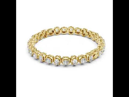 14K Yellow Gold Cushion Lab-Grown Diamond Bracelet for Women - Office Wear - Pure Carat