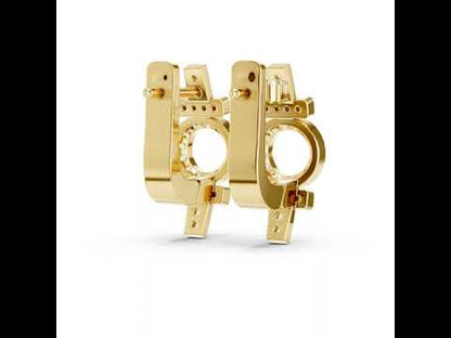 18K Yellow Gold Drop Earrings with Round Lab-Grown Diamonds for Women | Pure Carat