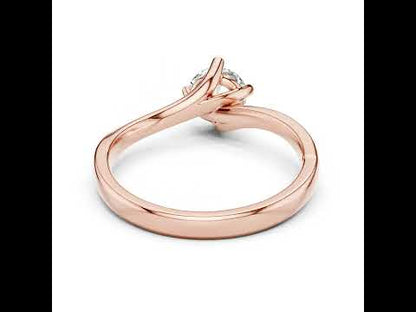 14K Yellow Gold Round Lab-Grown Diamond Ring for Women | Party Wear | Pure Carat