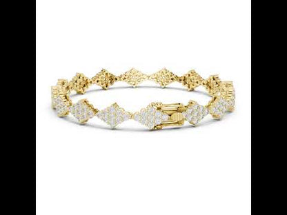 14k White Gold Round Lab-Grown Diamond Anniversary Bracelet for Women | Pure Carat