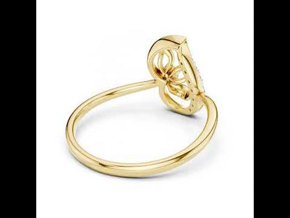 18K Yellow Gold Round Lab-Grown Diamond Ring for Women | Bridal Wear | Pure Carat