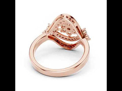 18K Rose Gold Round Lab-Grown Diamond Engagement Ring for Women | Pure Carat