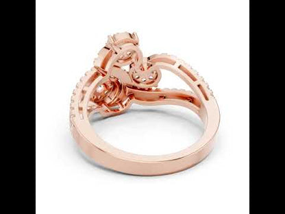 18K White Gold Round Lab-Grown Diamond Drop Ring for Women | Everyday Wear | Pure Carat