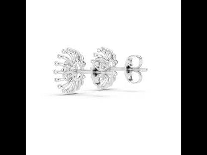 18K Yellow Gold Round Lab-Grown Diamond Earrings for Women | Anniversary Gift | Pure Carat