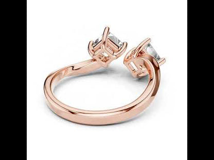 14K Yellow Gold Princess Cut Lab-Grown Diamond Drop Ring for Women | Wedding Jewellery | Pure Carat
