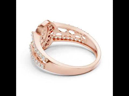 18K Yellow Gold Round Lab-Grown Diamond Drop Ring for Everyday Wear | Pure Carat