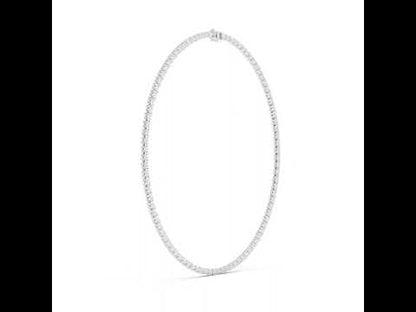 18k Yellow Gold Round Lab-Grown Diamond Bridal Necklace for Women | Pure Carat