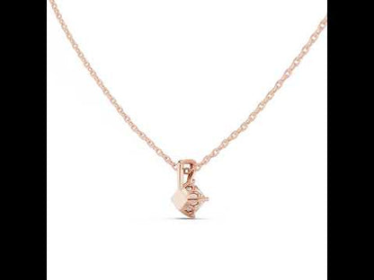 14K White Gold Princess Lab-Grown Diamond Pendant for Women | Wedding Wear | Pure Carat