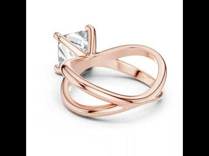14K Rose Gold Princess Lab-Grown Diamond Ring for Women - Party Wear - Pure Carat