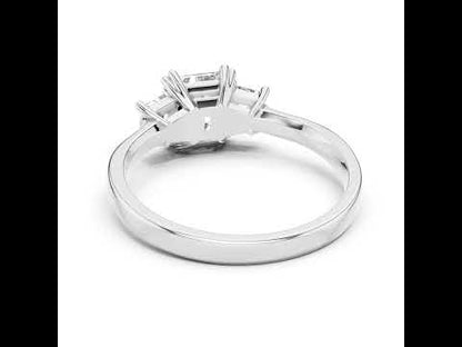 18K Rose Gold Custom Baguette & Radiant Lab-Grown Diamond Engagement Ring for Women | Pure Carat
