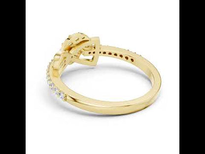 18K Yellow Gold Round Lab-Grown Diamond Ring for Women | Everyday Wear | Pure Carat