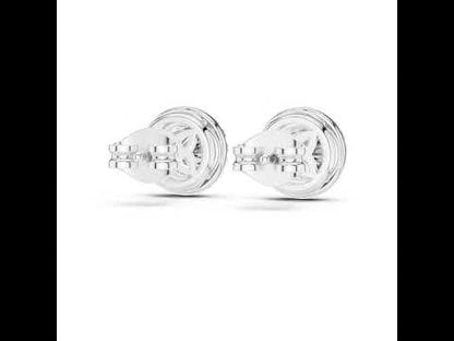 18K White Gold Round Lab-Grown Diamond Drop Earrings for Women | Office Wear | Pure Carat