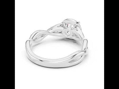 Round Lab-Grown Diamond Ring in 14K White Gold for Women - Pure Carat