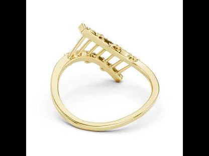 18K Rose Gold Round Lab-Grown Diamond Stud Ring for Women | Office Wear | Pure Carat