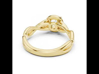 Round Lab-Grown Diamond Ring in 14K White Gold for Women - Pure Carat