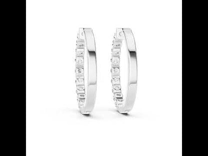 Pure Carat 18K White Gold Round Diamond Earrings | Lab-Grown | Engagement Jewellery