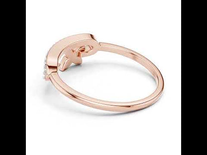 14K White Gold Round Lab-Grown Diamond Stud Ring for Women | Wedding Wear | Pure Carat