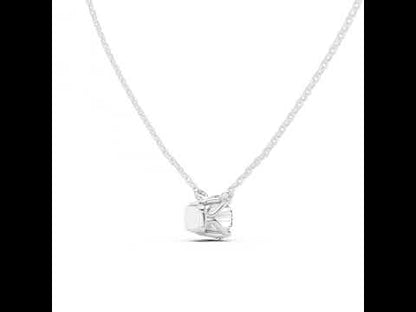 18K White Gold Round Lab-Grown Diamond Pendant for Women | Party Wear | Pure Carat