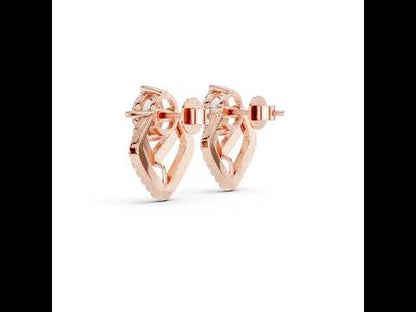 Everyday Wear Round Lab-Grown Diamond Earrings in 14K Yellow Gold